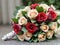 Realistic wedding roses long shot sharp focus