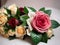 Realistic wedding roses long shot sharp focus