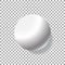 Realistic white ball isolated