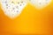 Realistic white cold beer foam with bubbles, flowing down a glass goblet.Stream of soap solution.Background for design oktoberfest