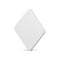 Realistic white diagonally placed rhombus metallic glossy surface 3d template vector illustration