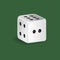 Realistic white dice. Gambling, casino, dice. Numbers: two, four, six.