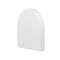 Realistic white elegant diagonally placed semi circle arch vertical wall podium pedestal vector