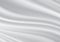 Realistic white fabric satin wave luxury background texture vector