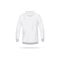 Realistic white hoodie mockup from back view - men`s long sleeve sweater