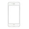 Realistic white iphone 6 blank screen vector design