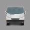 Realistic white minivan, city minibus