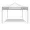 Realistic white outdoor folding party tent vector mockup