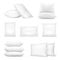 Realistic White Pillows Mockup Set