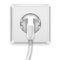 Realistic White Plug and Socket. Vector