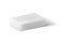 Realistic white soap. Square piece of household bath cleanser. 3D cosmetic hygienic product. Hand washing soapy