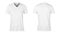 Realistic White unisex t shirt front and back mockup isolated on white background with clipping path.