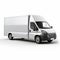 Realistic White Van Delivery Truck On White Background