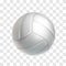 Realistic white volleyball ball object