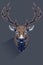 Realistic Whitetail Deer Head