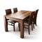 Realistic Wooden Dining Set With Four Chairs