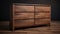 Realistic Wooden Dresser With Natural Wood Texture