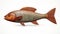 Realistic Wooden Fish Sculpture Detailed Rendering With Iconographic Symbolism