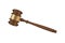 Realistic wooden judge gavel