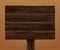Realistic wooden signboard. Old brown wood. Timber texture for frame or sign board. Guidepost and billboard. Empty