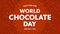 Realistic world chocolate day cocoa background