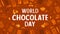 Realistic world chocolate day cocoa background