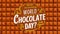 Realistic world chocolate day cocoa background