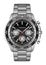Realistic wristwatch steel black design for men luxury on white background vector