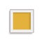 Realistic yellow photo frame. Vector.