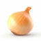 Realistic Zbrush Style Onion Image Isolated On White Background