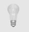 Realitic lamp bulb isolated on grey background in vector format.