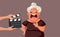 Reality TV Villain Woman Screaming Vector Cartoon Illustration