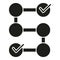 Realization to do list icon simple vector. Vision business people