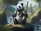 Realm of Ethereal Eucalyptus: Extraordinary Fantasy Panda Artwork