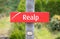 Realp sign, swiss public transport