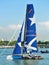 Realteam practising at Extreme Sailing Series Singapore 2013