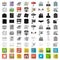 Realtor, agency cartoon icons in set collection for design. Buying and selling real estate vector symbol stock web