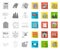 Realtor, agency outline,flat icons in set collection for design. Buying and selling real estate vector symbol stock web