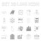 Realtor, agency outline icons in set collection for design.