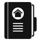 Realtor house folder icon, simple style