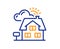 Realtor line icon. Real estate agent sign. Vector