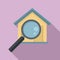 Realtor search house icon, flat style