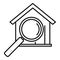 Realtor search house icon, outline style