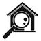 Realtor search house icon, simple style