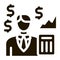 realtor transfers profit icon Vector Glyph Illustration