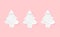 Ð¡ream moisturizer texture Christmas tree shape isolated on pink background. Facial or body skin care beauty cosmetic product