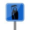 Reaper warning road sign, Death Danger sign