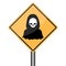 Reaper warning road sign, Death Danger sign