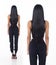 Rear Back view Full Length half body tanned skin women with disability of young adult stand confident, white background. Asian