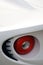 Rear brake light detail on British sports car